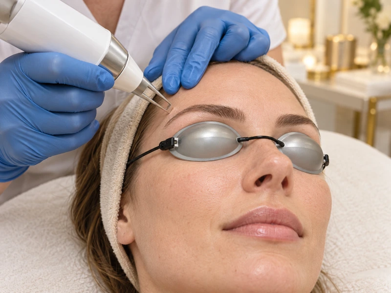 Brow maintenance laser treatment